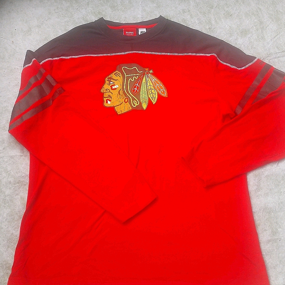 Chicago Blackhawks NHL Reebok Long Sleeve Shirt